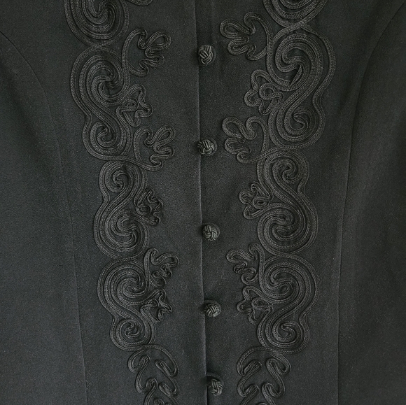 Vintage Black Embroidered Blazer - Picture 7 of 7